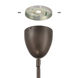Fiorello 21-inch 4-light Forged Bronze Convertible Pendant with Smoked Amber Glass Shades