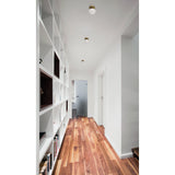 Julep 6-inch 1-light Brushed Gold Semi-Flush Mount with Opal Glass Shade