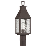 Glencrest 20-inch 1-light Dark Bronze Exterior Post Light with Clear Water Glass