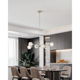 Helena 32-inch 6-light Polished Nickel Chandelier with Clear Acrylic Shades
