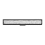 Courtney 32-inch Textured Black 5CCT LED Vanity Light with Clear Water Glass