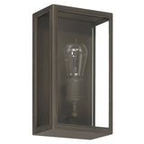 Hollis 12-inch 1-light Blackened Brass Exterior Wall Sconce with Clear Glass