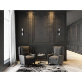 Ristretto 13-inch 2-light Matte Black LED Wall Sconce with Clear Ribbed and White Acrylic Shades
