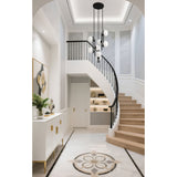 Julep 22-inch 9-light Matte Black Chandelier with Opal Glass Shades
