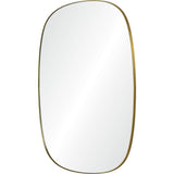 Gallegos Wall Mirror Brushed Brass By Renwil