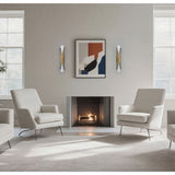 Crescendo 24-inch 2-light Natural Brass Wall Sconce with Alabaster Glass