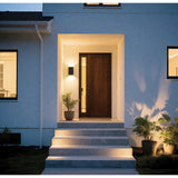Jasper 8-inch 2-light Textured Black LED Exterior Wall Sconce