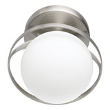 Parker 6-inch 1-light Brushed Nickel Vanity Light with Etched Opal Glass Shade