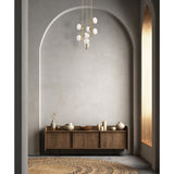 Julep 22-inch 9-light Brushed Gold Chandelier with Opal Glass Shades