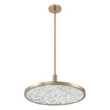 Courtney 24-inch Champagne Gold 5CCT LED Convertible Pendant with Clear Water Glass