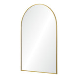 Durness Wall Mirror Satin Brass By Renwil