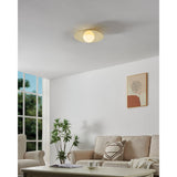 Solstice 16-inch Polished Brass 5CCT LED Convertible Pendant with Opal Ribbed Glass Shade