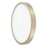Argyle 16-inch Champagne Gold and Natural Alabaster 5CCT LED Flush Mount