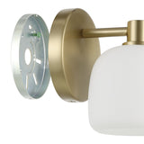 Valentina 5-inch 1-light Champagne Gold Vanity Light with Etched Opal Glass Shade