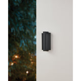 Jubilee 12-inch Matte Black 5CCT LED Exterior Wall Sconce