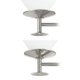Tremolo 33-inch 3-light Brushed Nickel and Polished Nickel Vanity Light with Etched Opal Glass