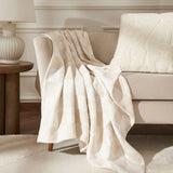 Grandi Throw Blanket Ivory By Renwil