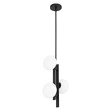 Julep 12-inch 3-light Matte Black Pendant Light with Opal Glass Shades