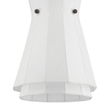 Bryony 12-inch 1-light Forged Bronze Convertible Pendant with White Synthetic Silk Shade