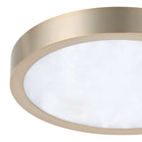 Argyle 12-inch Champagne Gold and Natural Alabaster 5CCT LED Flush Mount