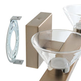 Blake 35-inch 8-light Champagne Gold and Polished Nickel 5CCT LED Vanity Light with Clear and Clear Ribbed Glass