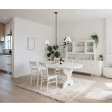 Bethany 56-inch 2-light Forged Bronze Linear Chandelier with Natural Linen Shades