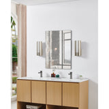 Colton 12-inch 1-light Brushed Nickel 5CCT LED Vanity Light with Etched Opal Glass Shade