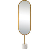 Taio Wall Mirror Antique Brass By Renwil