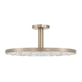 Courtney 24-inch Champagne Gold 5CCT LED Convertible Pendant with Clear Water Glass