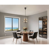 Fiorello 21-inch 6-light Forged Bronze Pendant Light with Smoked Amber Glass Shades