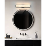 Courtney 24-inch Textured Black 5CCT LED Vanity Light with Clear Water Glass