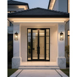 Hillside 31-inch 3-light Textured Black Exterior Wall Sconce with Clear Glass