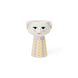 Bjørn Wiinblad Eva Vase, Lavender/Yellow, H: 5.9" By Bjorn Wiinblad