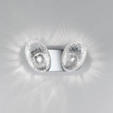 Bitta 2 Light Wall Sconce by Sylcom, Color: Clear, Blue, Smoke - Vistosi, Grey, Ocean - Sylcom, Topaz - Sylcom, Milk White Clear - Sylcom, Size: Small, Large, | Casa Di Luce Lighting