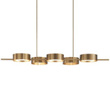 Brushed Gold Sound BIL5 Suspension Lamp by Masiero