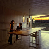 Eris Table Lamp by LZF Lamps, Finish: Aluminum, Black Matte, Wood Color: White Ivory-LZF, Cherry-LZF, Beech-LZF, Pale Rose, | Casa Di Luce Lighting