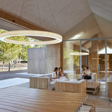 Oh! Line Large Suspension Light by LZF Lamps, Wood Color: White Ivory-LZF, Cherry-LZF, Beech-LZF, Yellow-LZF, Orange-LZF, Red-LZF, Blue-LZF, Grey-LZF, Chocolate-LZF, Pale Rose, Sea Blue - LZF, , | Casa Di Luce Lighting