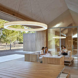 Oh! Line Suspension Light by LZF Lamps, Size: Medium, Large, Wood Color: White Ivory-LZF, Cherry-LZF, Beech-LZF, Yellow-LZF, Orange-LZF, Red-LZF, Blue-LZF, Grey-LZF, Chocolate-LZF, Pale Rose, Sea Blue - LZF, | Casa Di Luce Lighting