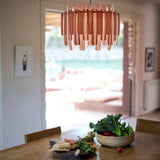 Maruja Pendant Light by LZF Lamps, Wood Color: White Ivory-LZF, Cherry-LZF, Beech-LZF, Yellow-LZF, Orange-LZF, Red-LZF, Pale Rose, Sea Blue - LZF, Bulb Type: E26, GU24, | Casa Di Luce Lighting