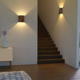 Calx Wall Sconce by Cerno, Color: Brushed Aluminum-Page One, Brushed Rose Gold, Brushed Brass, Finish: Walnut Dark Stained, Walnut, Light Option: 2700K LED, 3500K LED | Casa Di Luce Lighting