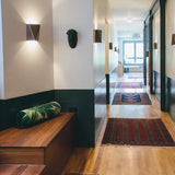 Calx Wall Sconce by Cerno, Color: Brushed Aluminum-Page One, Brushed Rose Gold, Brushed Brass, Finish: Walnut Dark Stained, Walnut, Light Option: 2700K LED, 3500K LED | Casa Di Luce Lighting