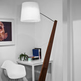 Dark Stained Walnut Silva Giant Floor Lamp by Cerno