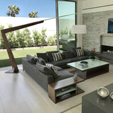 Dark Stained Walnut Valeo Floor Lamp by Cerno