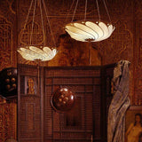 Ivory Plain Scudo Saraceno Silk Suspension by Fortuny
