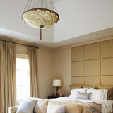 Ivory Classic Scudo Saraceno Silk Suspension in bedroom