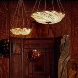 Ivory Serpentine Scudo Saraceno Silk Suspension by Fortuny