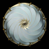 LIght Blue Plain Scudo Saraceno Silk Suspension by Fortuny