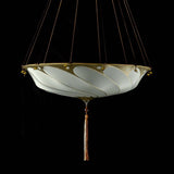 Sage Grey Plain Scudo Saraceno Silk Suspension by Fortuny