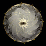 Sage Grey Serpentine Scudo Saraceno Silk Suspension by Fortuny