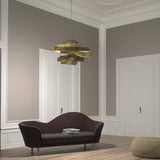 Miles S66 Suspension Light by Marchetti by Marchetti, Finsh: White, Black, Gold Leaf, Silver Leaf, Copper Leaf, White-Gold Paint, Black-Gold Paint, Grey-Gold Paint, Bronze, , | Casa Di Luce Lighting